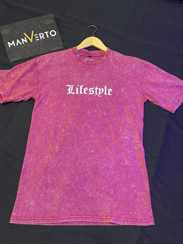 Lifestyle Printed Acid Wash Tshirt