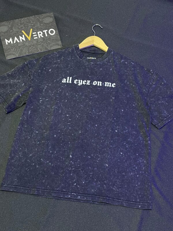 All Eyes On Me Printed Acid Wash Tshirt
