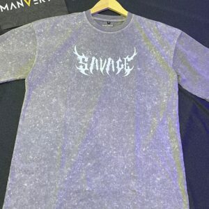 Savage Printed Acid Wash Tshirt